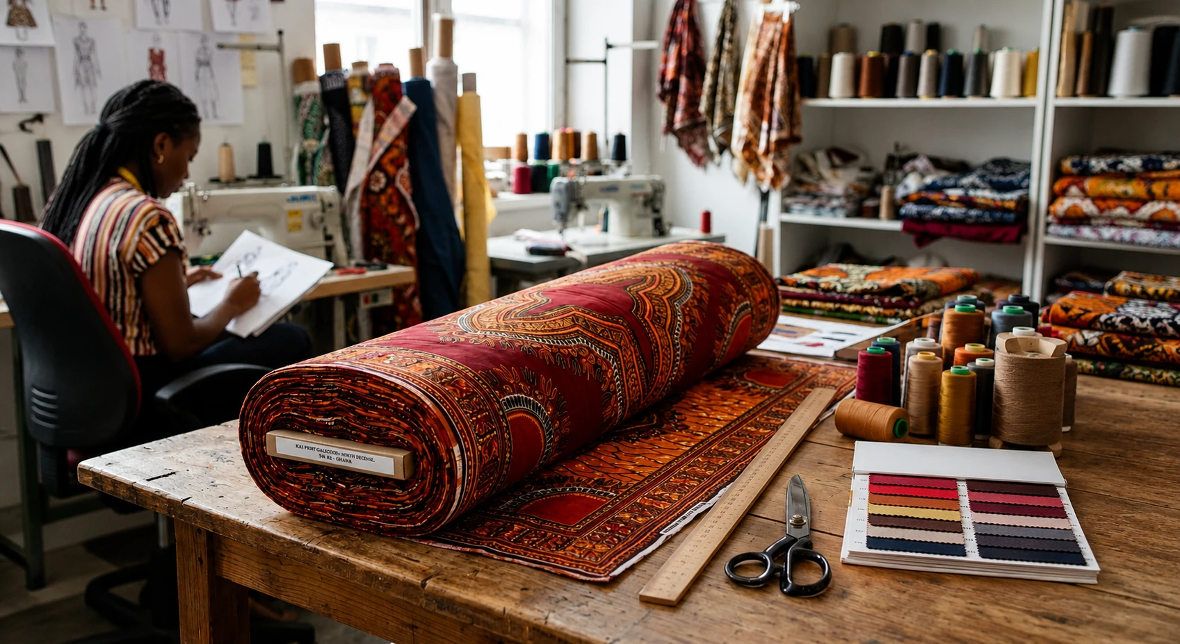 African wax print Ankara fabric for Canada import wholesale from India