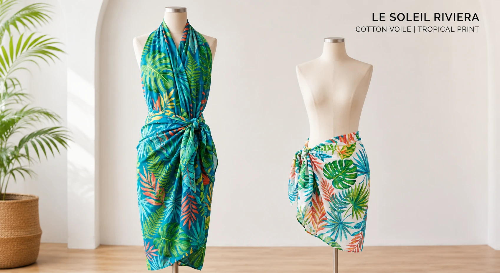 Sarong and beachwear fabric for France import from India pareo resort