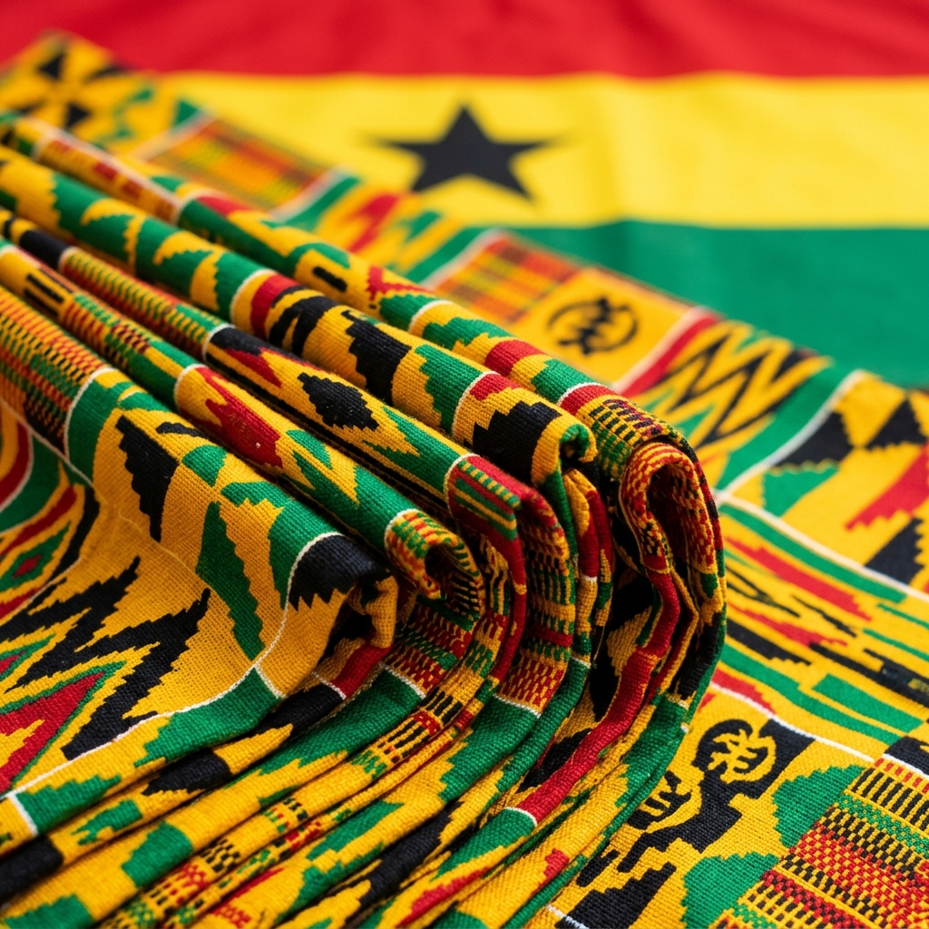Ghanaian wax print and Kente-inspired fabric for import from India