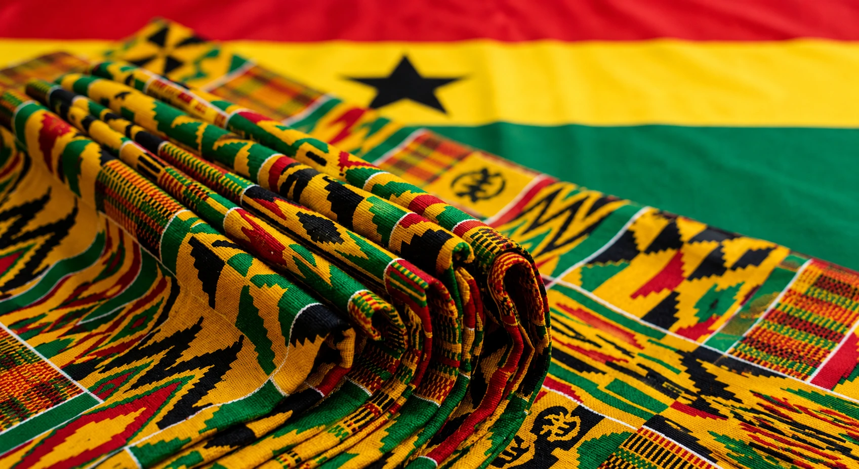 Ghanaian wax print and Kente-inspired fabric for import from India
