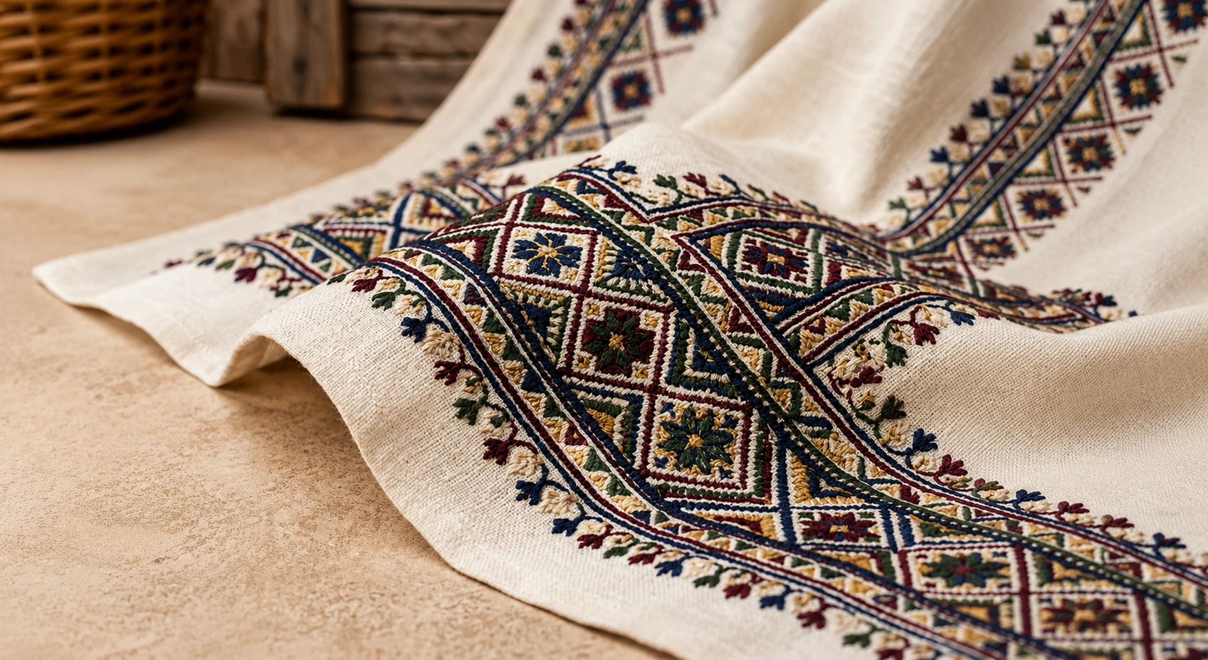 Printed and embroidered fabric for Israel import from India fashion textile