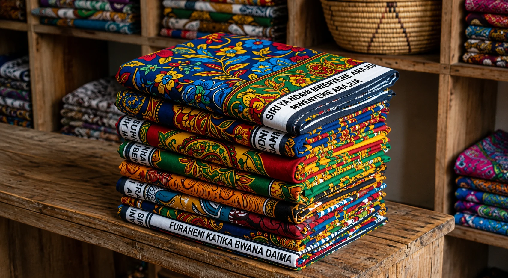 African wax print Kitenge and Khanga fabric for Kenya import from India