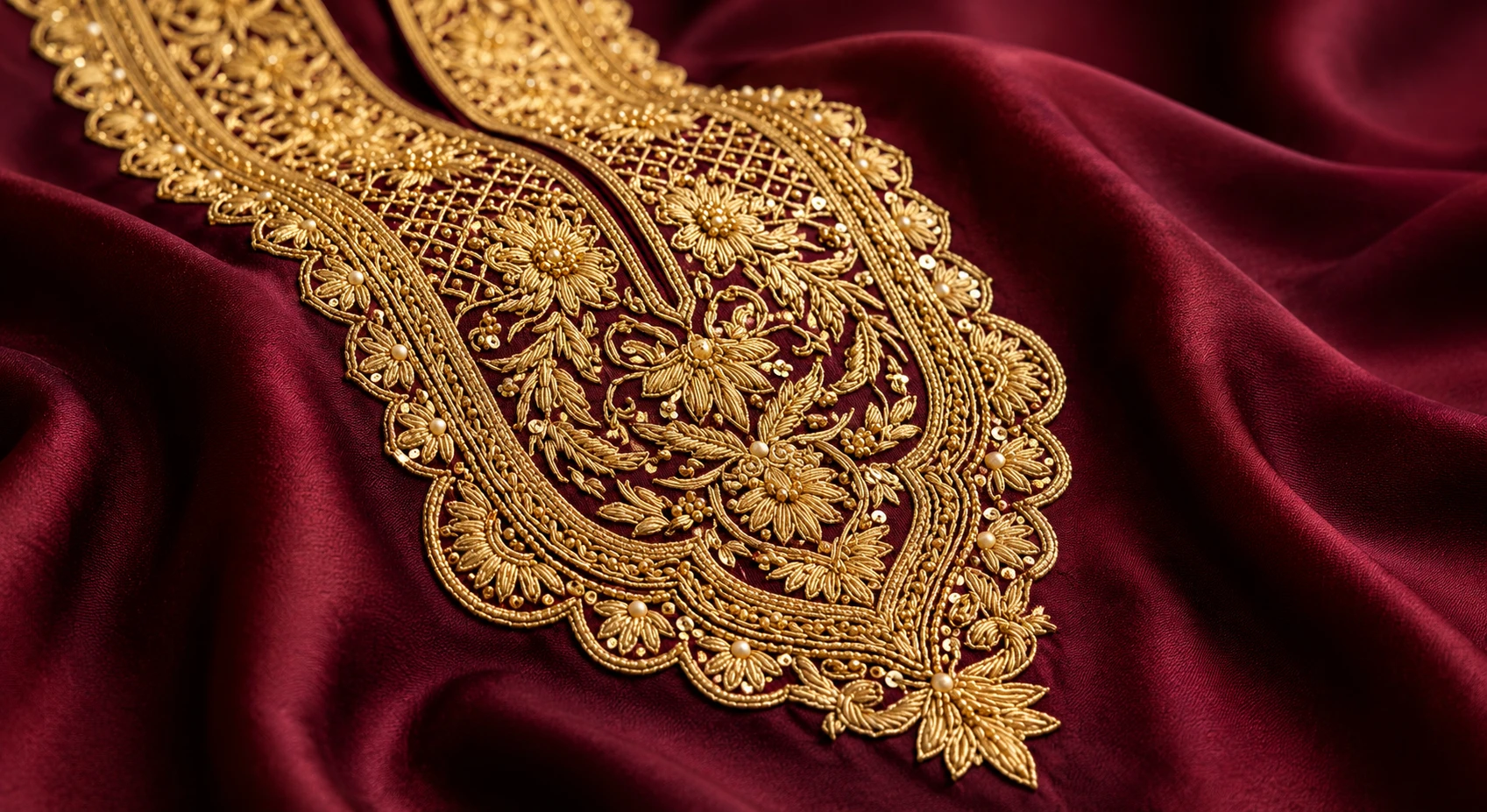 Printed and embroidered fabric for Qatar import from India abaya luxury