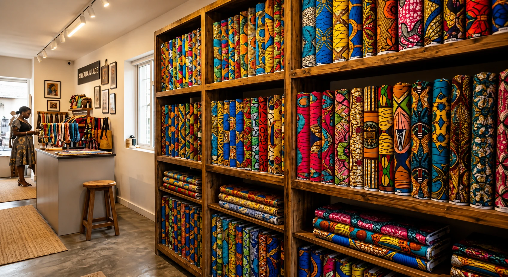 African wax print Ankara fabric for USA import wholesale from India