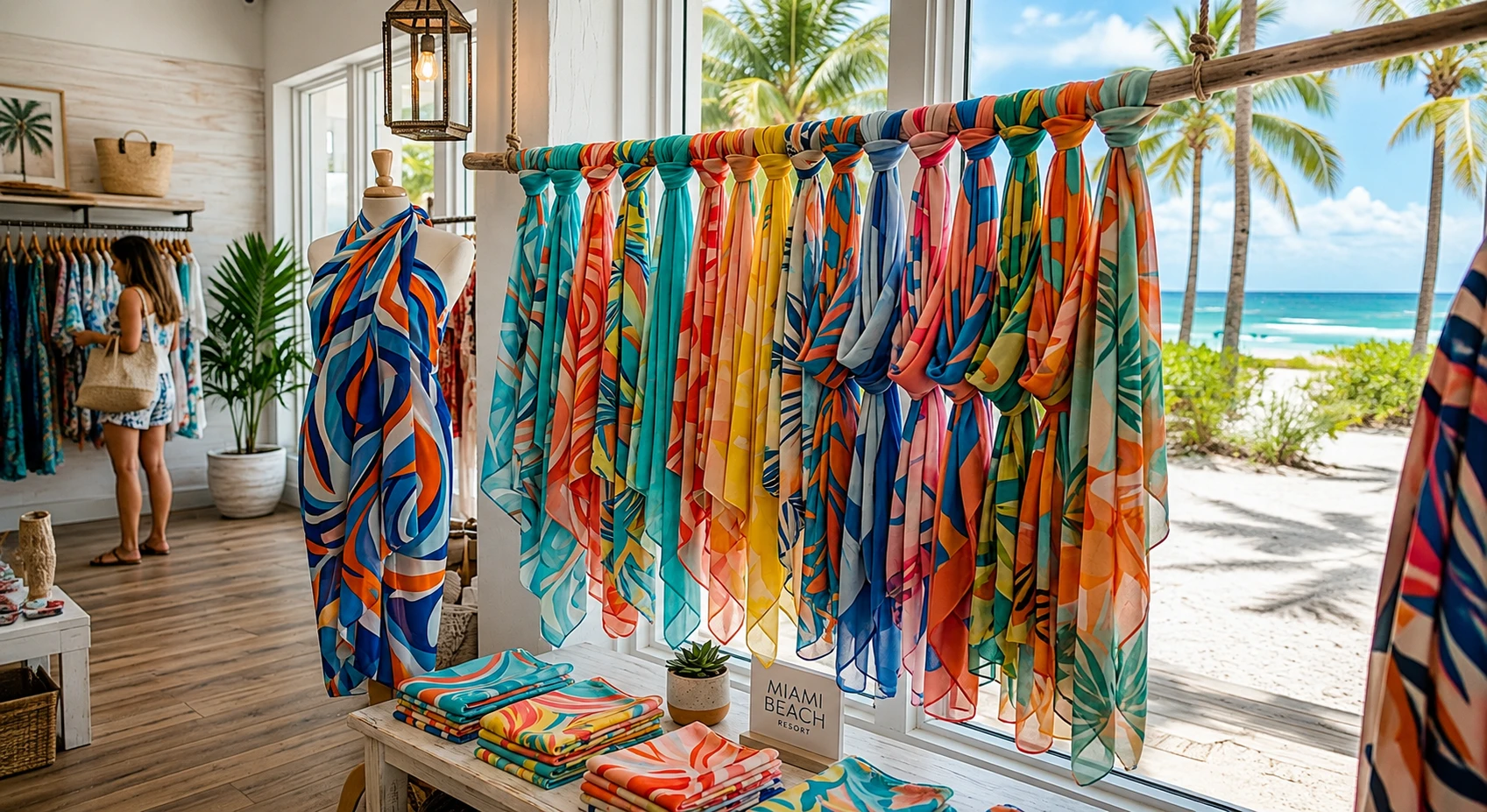 Sarong and beachwear fabric for USA import wholesale from India resort swimwear